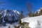 Slavkovsky Peak in a beautiful winter scenery. High Tatra Mountains. Slovakia