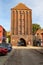 Slawno, pomorskie / Poland - October, 3, 2019: Koszalinska Gate in Slawno. City walls made of red brick