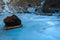 Sled carry Camping equipment on the surface of frozen Zanskar