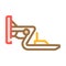 sled training equipment color icon vector illustration