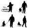 Sledding silhouettes