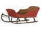 Sledge for children. Cartoon illustration of winter transportation. Sledges for snow.