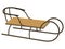 Sledge for children. Cartoon illustration of winter transportation. Sledges for snow.