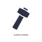 sledge hammer icon on white background. Simple element illustration from construction concept