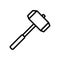 Sledgehammer hammer icon vector. Isolated contour symbol illustration