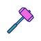 Sledgehammer hammer icon vector. Isolated contour symbol illustration