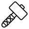 Sledgehammer icon, outline style