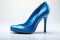 Sleek Azure Blue Patent Leather Heels