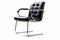 Sleek Black Faux Leather Chair: Modern Simplicity and Ergonomic Support