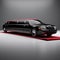 Sleek Black Limousine at a Red Carpet Event