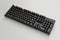 Sleek black mechanical keyboard on white background. modern technology accessory. ideal for work and gaming. AI