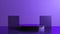 Sleek Black Podium With Vibrant Purple Light