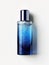 Sleek Blue Perfume Bottle with a Chic Design. Generative ai