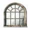 Sleek Carved Metal Window: A Digital Illustration Of Mirrored Realms
