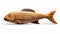 Sleek Carved Wood Fish: Intricately Sculpted Digital Illustration
