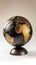 A sleek, dark globe with metallic gold detailing on Africa, set against a subtle background, symbolizing Black History