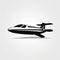 Sleek Flying Plane Icon On Light Background - Speed And Motion