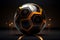 Sleek Futuristic soccer ball. Generate Ai