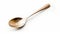 Sleek Gold Spoon On White Background - Steve Henderson Style