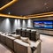 A sleek home theater with comfortable seating and state-of-the-art technology4, Generative AI