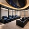 A sleek home theater with comfortable seating and state-of-the-art technology5, Generative AI