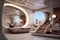 Sleek Interior modern futuristic bathroom. Generate Ai