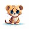 Sleek Leopard Clipart on White Background for Your Design Needs.