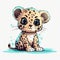 Sleek Leopard Clipart on White Background for Your Design Needs.