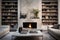 Sleek Living room marble wall. Generate Ai