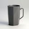 Sleek Low Poly Graphite Coffee Mug - 3d Printed With Realistic Rendering