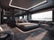 A sleek and luxurious private yacht with stunning interiors created with Generative AI