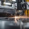 A sleek machine emitting controlled plasma streams for precision cutting and welding