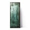 Sleek Metal Light: Green Patina Painting On White Background