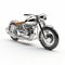 Sleek Metallic Finish: 3d Isometric Model Of Classic Motorcycle