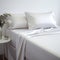 Sleek Metallic Finish White Silk Sheets For Luxurious Comfort