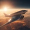 Sleek, Modern Airplane or Spacecraft with a Sense of Adventure and Exploration