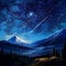 Sleek Modern Art: Enchanting Meteor Shower