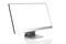 Sleek modern computer display on white background with reflection