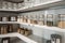 a sleek and modern pantry with glass jars, metal canisters, and stainless steel accents