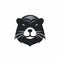 Sleek And Polished Black Beaver Icon With Refined Lines And Precise Details