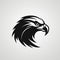 Sleek And Polished Black Eagle Icon With Refined Lines And Precise Details