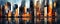 Sleek and professional background with abstract cityscape reflections, representing urban sophistication in the world panorama