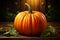 Sleek pumpkin illustration graces a simplistic, yet captivating Halloween background