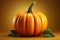 Sleek pumpkin illustration graces a simplistic, yet captivating Halloween background