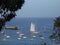 A sleek schooner under sail in admiralty bay