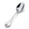 Sleek Simplicity: Metal Silver Spoon Isolated on White Background. Generative ai