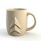 Sleek And Stylish 3d Printed Beige Arrow Coffee Mug
