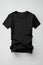 Sleek and Stylish: Black T-Shirt Mockup for Your Fashion Brand