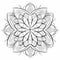 Sleek And Stylized Mandala Flower Coloring Page