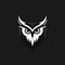 Sleek And Stylized Owl Logo On Black Background